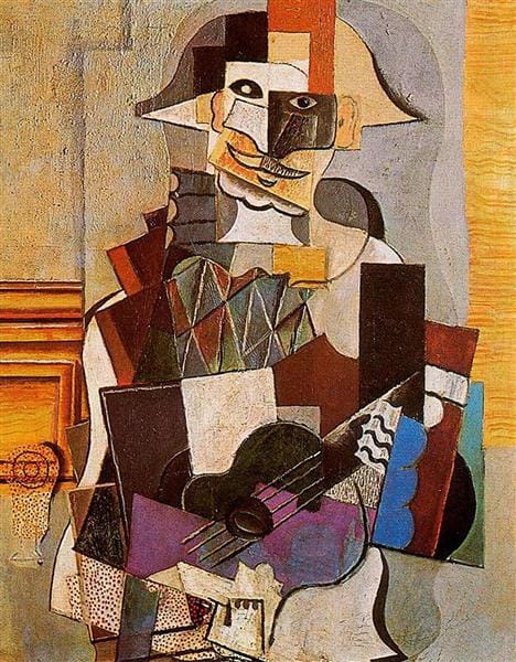 Pablo Picasso’s “Harlequin,” 1918. WikiArt. Public Domain.