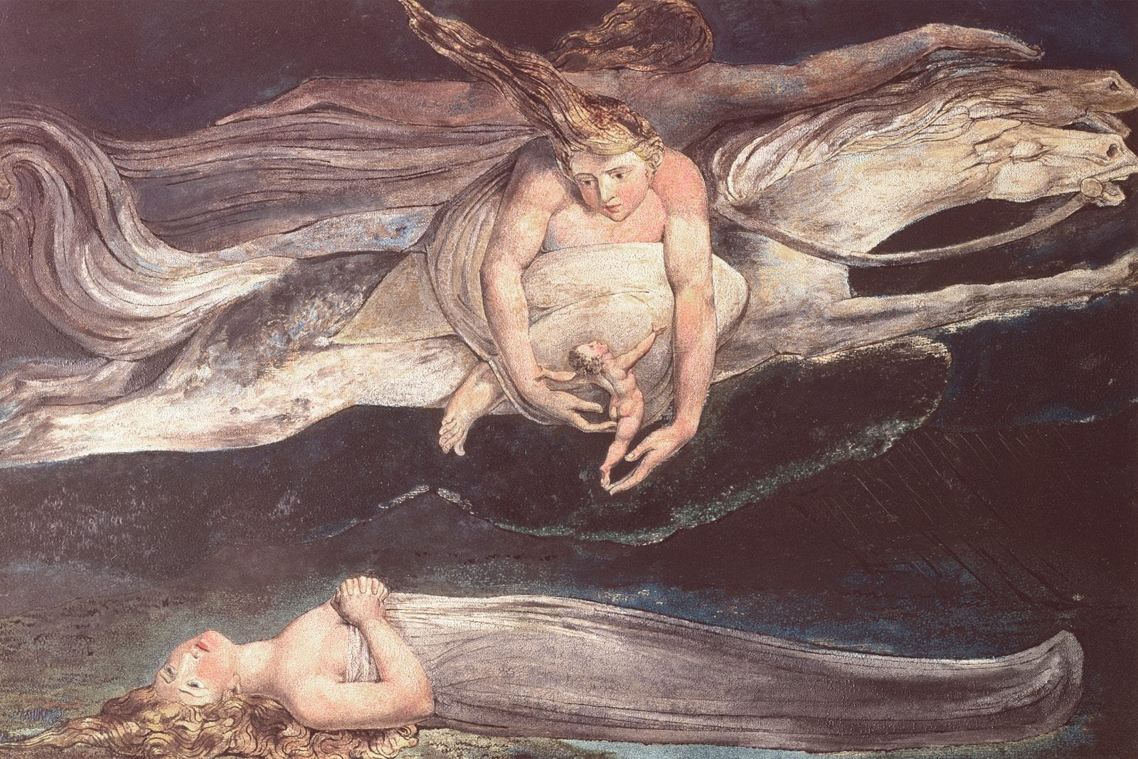 William Blake’s “Illustration to Dante's Divine Comedy (Pity),” 1795. WikiArt. Public Domain.