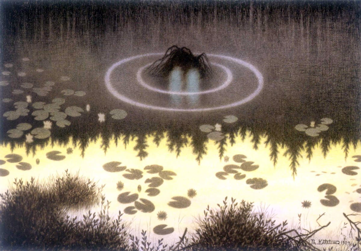 "Noekken," 1904 by Theodor Severin Kittelsen. Image from WikiArt. Public domain.