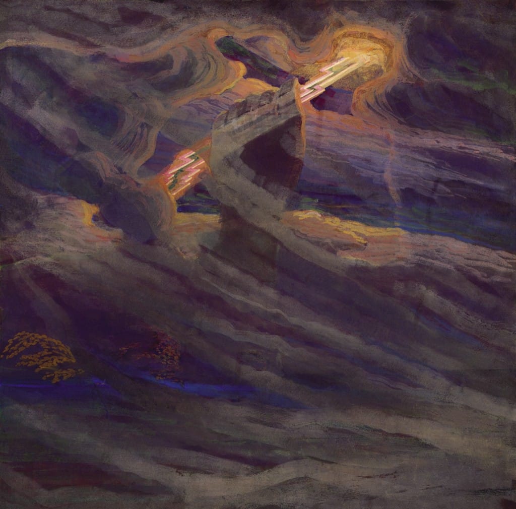 Mikalojus Konstantinas Ciurlionis' "Thor," 1909. WikiArt. Public Domain.