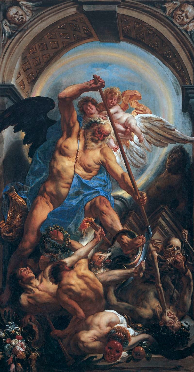 Jacob Jordaens’ “Triumph of Time.” Image from WikiArt. Public domain.